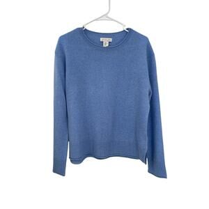 Rachel Zoe 100% 2 Ply Cashmere Sweater Blue Size Large